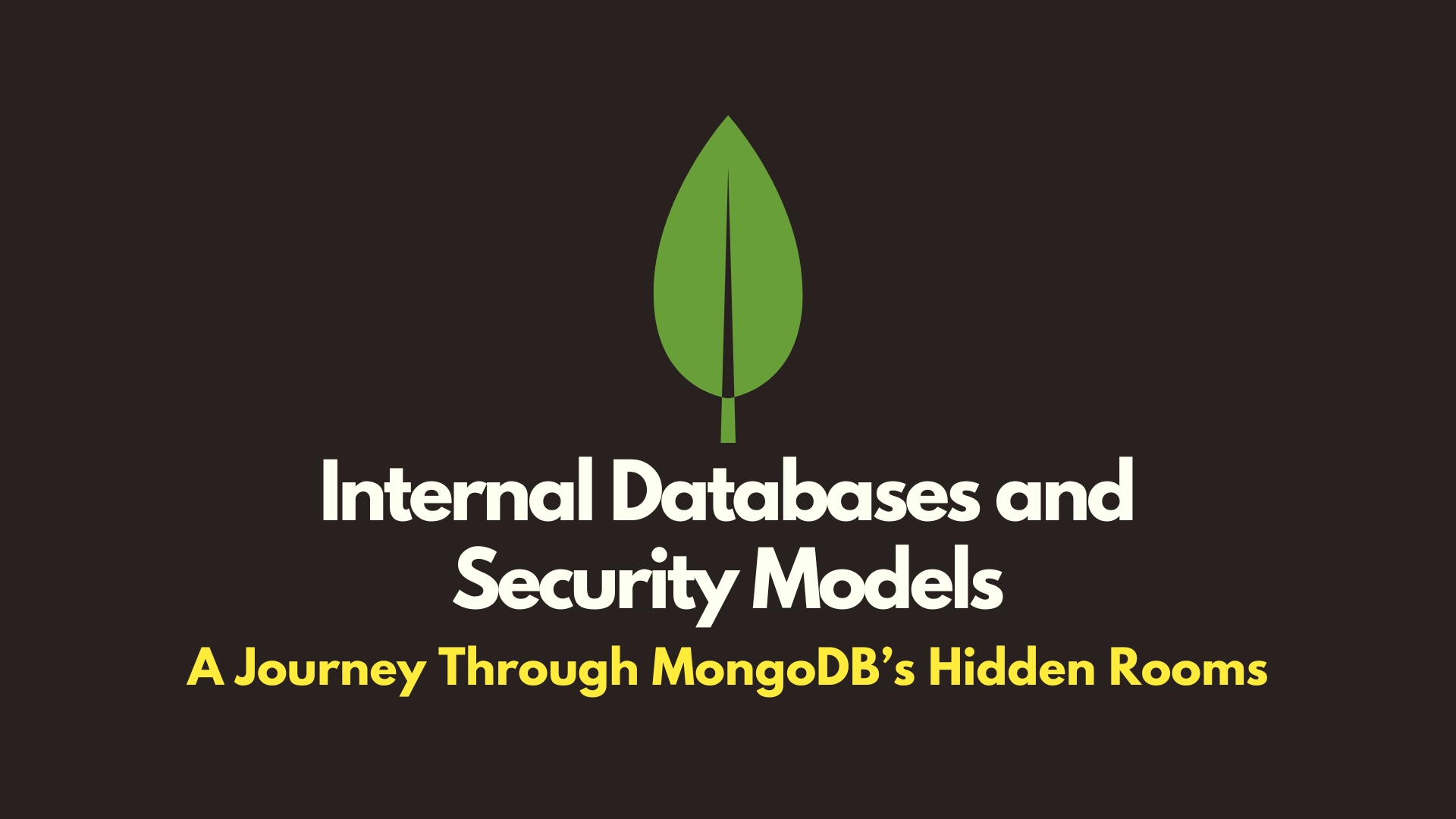 img of MongoDB Internal Databases and Advanced Security Models